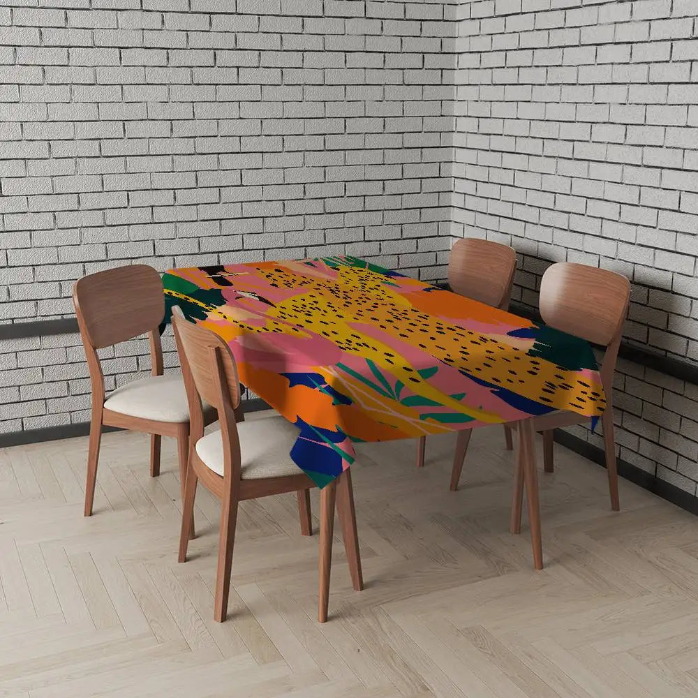 TESS14 - Tovaglia rettangolare con motivo astratto artistico