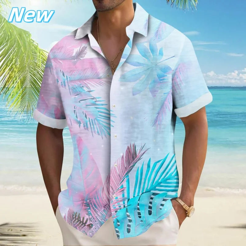 HAWAIA04 - Camicia Aloha da spiaggia con stampa 3D