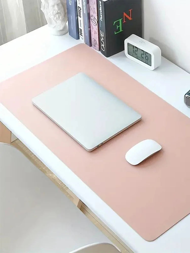 WA04 - 1pc Large Size 600*300mm Office Desk Protector Mat PU Leather Waterproof