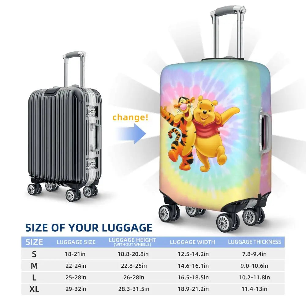 A111 - Custom Winnie The Pooh Luggage Cover Elastic