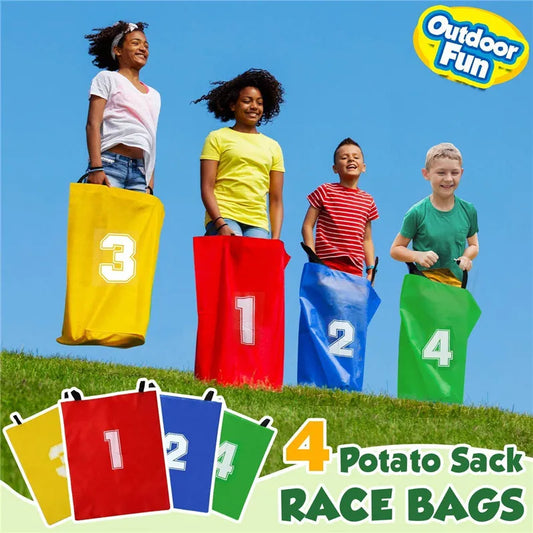 T27 - 4Pcs Fun Outdoor Sports Props Kangaroo Jumping Bag Sack