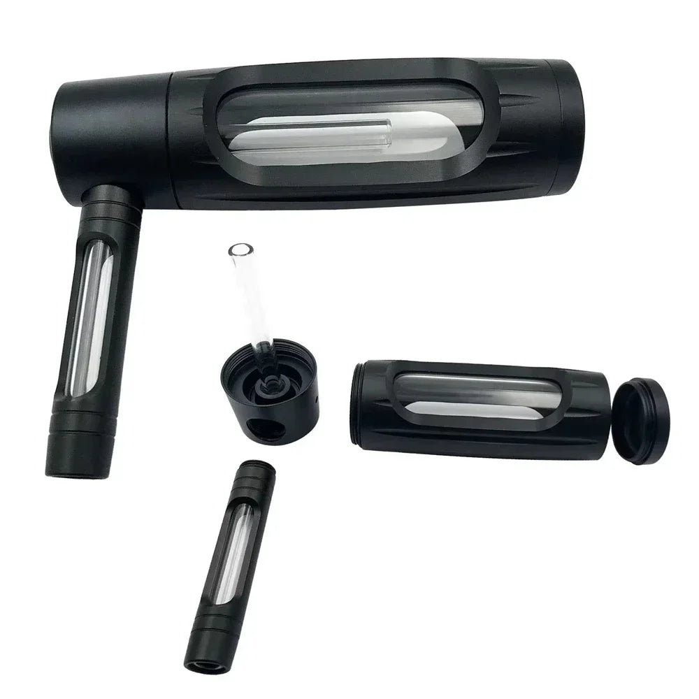 PIPE12 - Pipa portatile in metallo con bracieri in vetro