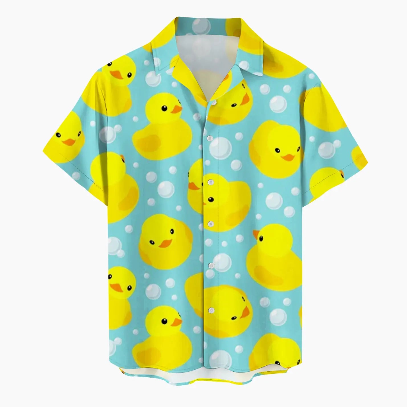HAWAIA07 - Camicia da uomo con stampa 3D di Little Yellow Duck