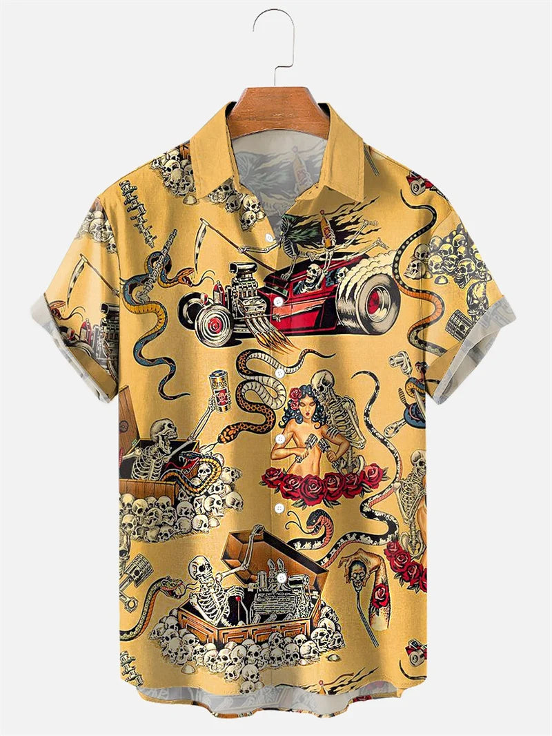 HAWAIA08 - Camicie da spiaggia hawaiane per uomo