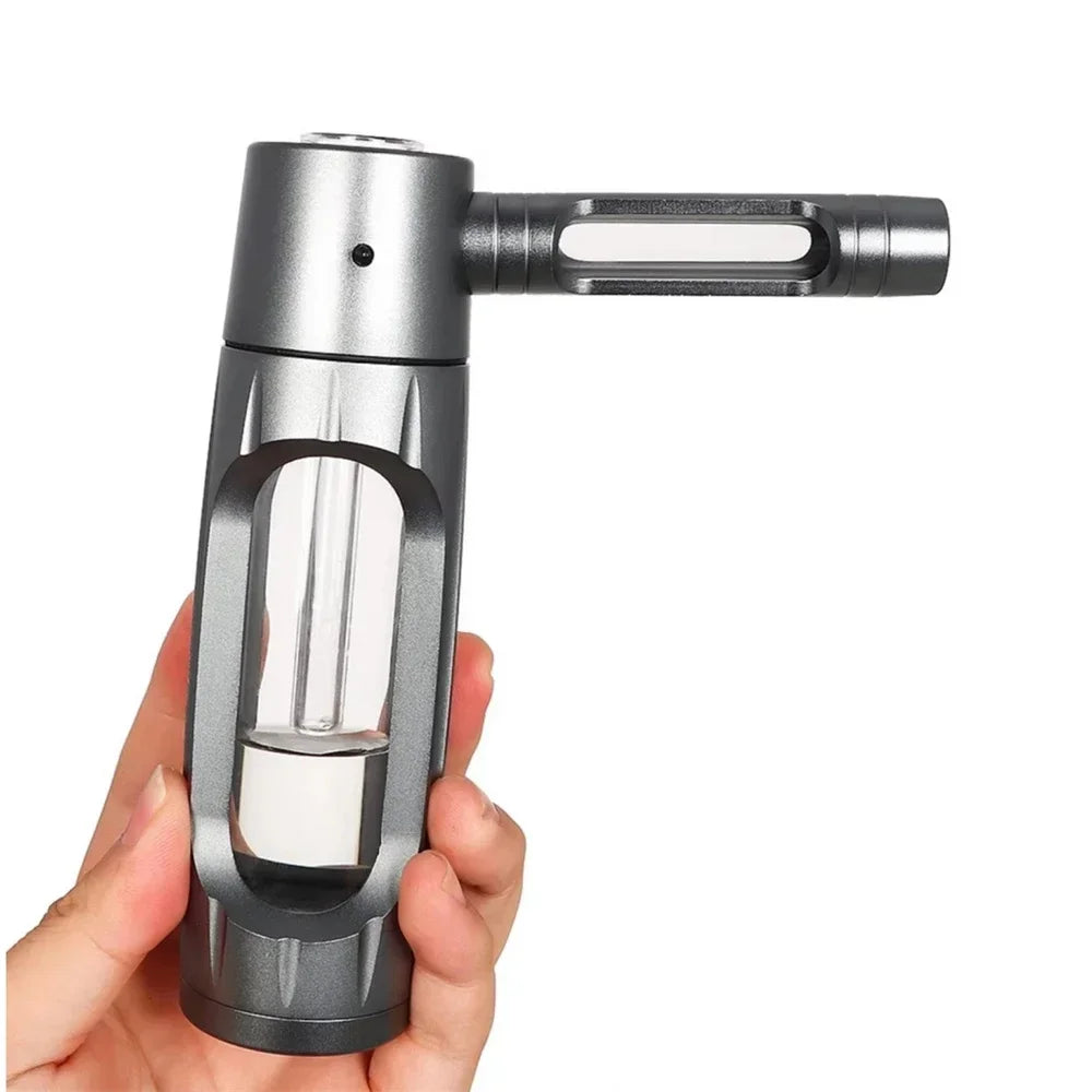 PIPE12 - Pipa portatile in metallo con bracieri in vetro