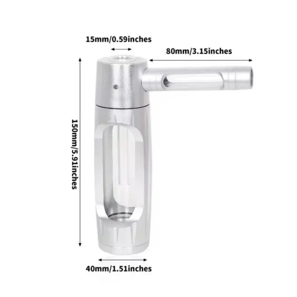 PIPE12 - Pipa portatile in metallo con bracieri in vetro