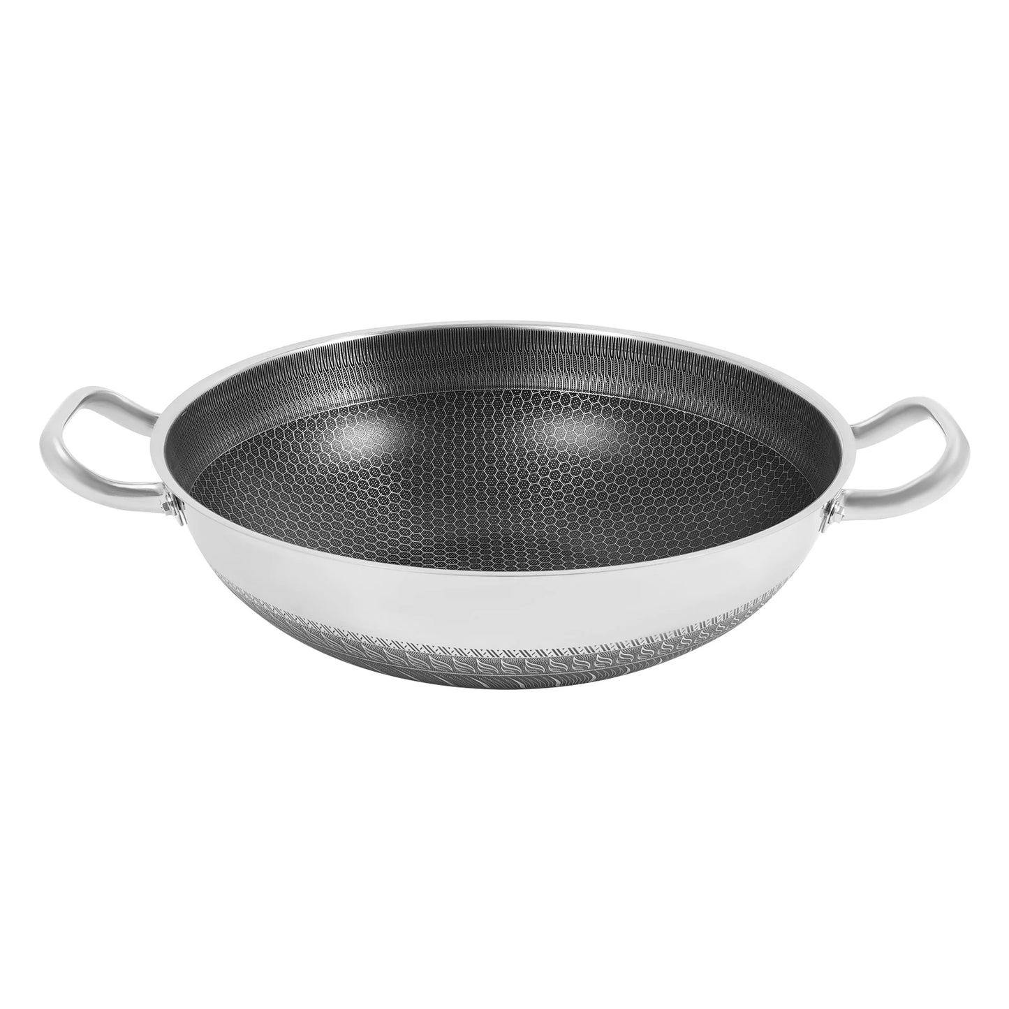COTS - Padella in acciaio inox da 33,5*9,4 cm con coperchio antiaderente