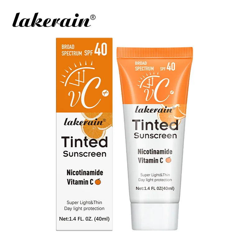 DERM - SPF40 Tinted Sunscreen,Nicotinamide Vitamin C Mineral Sunblock