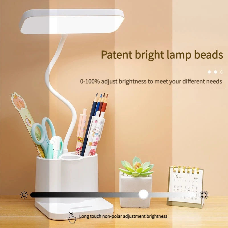 ILLUT - Lampada da scrivania multifunzione a LED monoblocco con portapenne