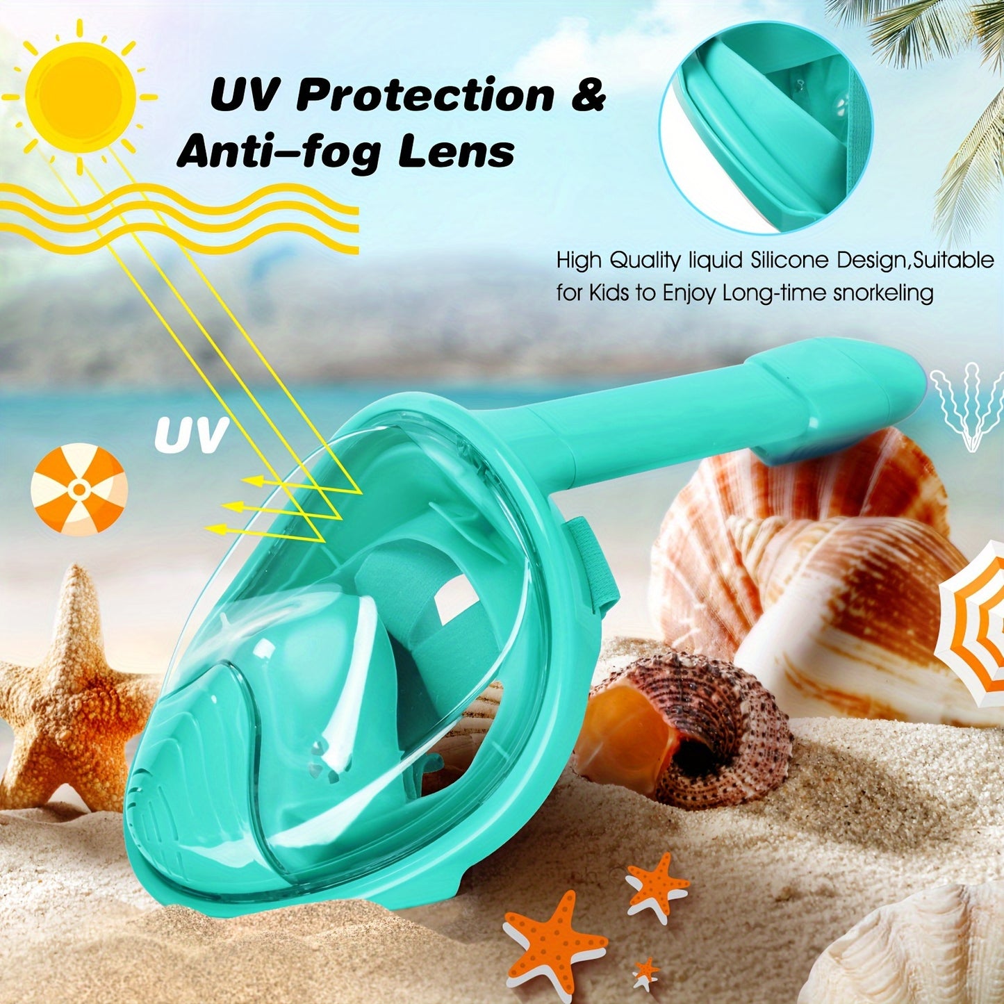 SNOR13 - 2 pezzi Attrezzatura per lo snorkeling per ragazzi