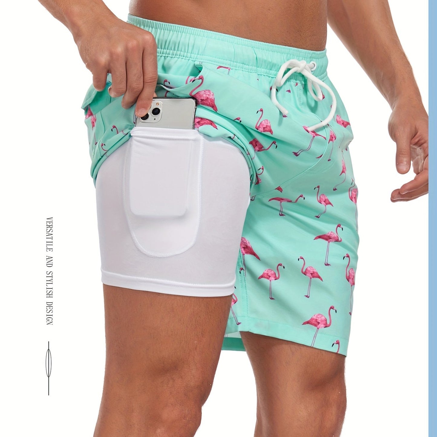 BSMENF19 - Pantaloncini da spiaggia da uomo ad asciugatura rapida