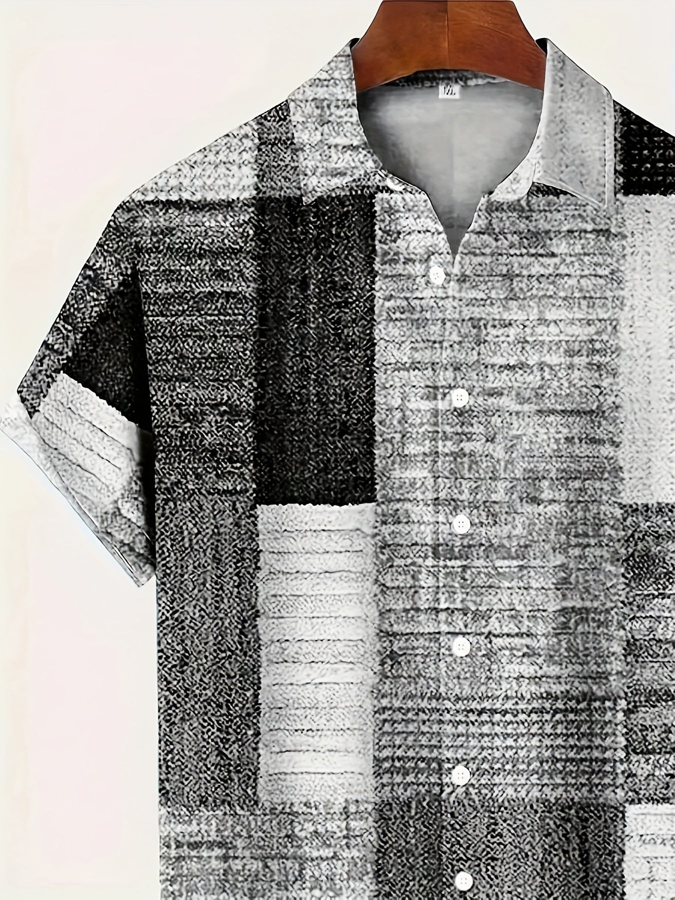 HAWAIA20 - Camicia casual a maniche corte con motivo geometrico