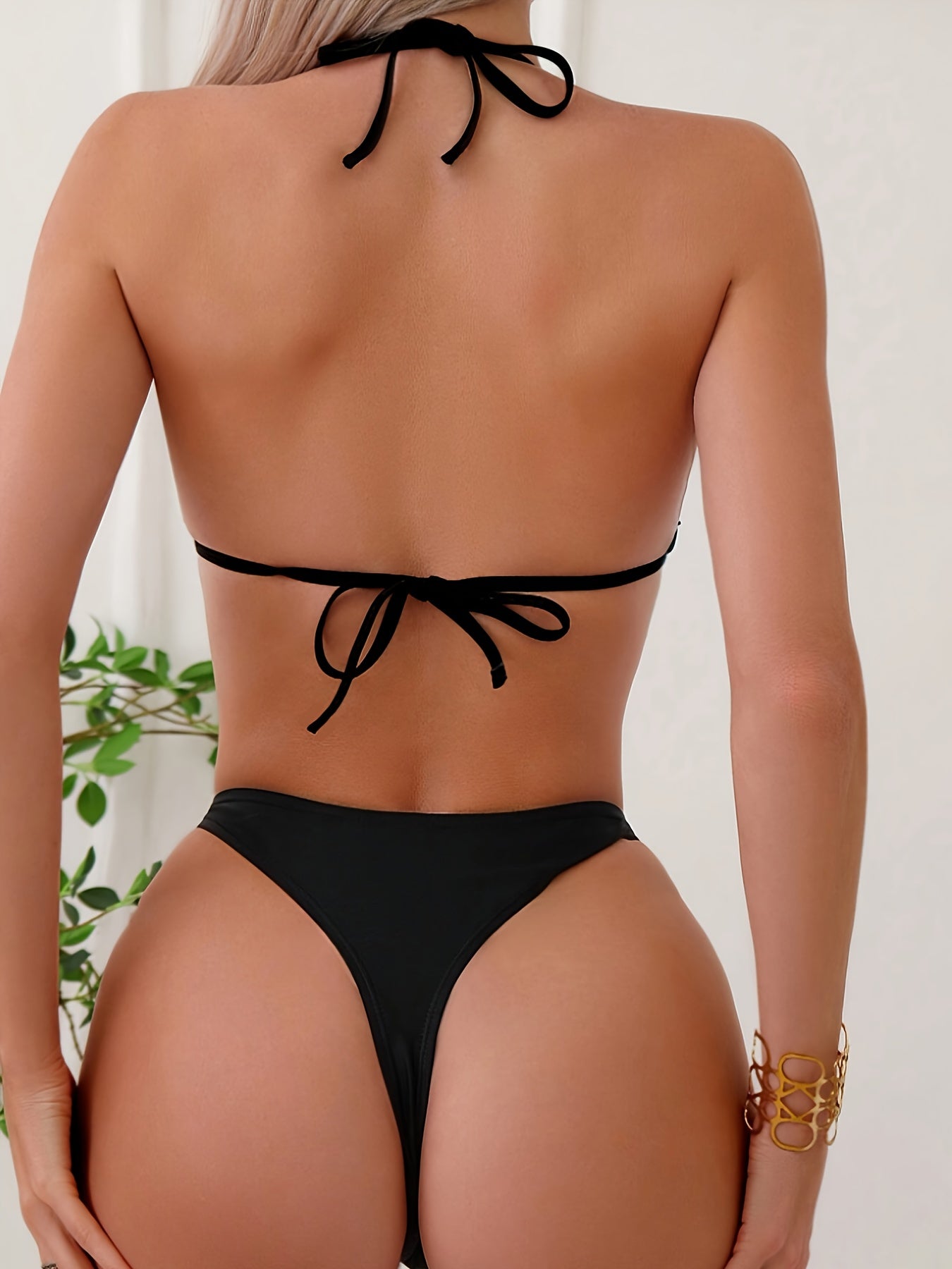 BSGIRL02 - Bikini da 2 pezzi con perizoma alto e allacciatura al collo