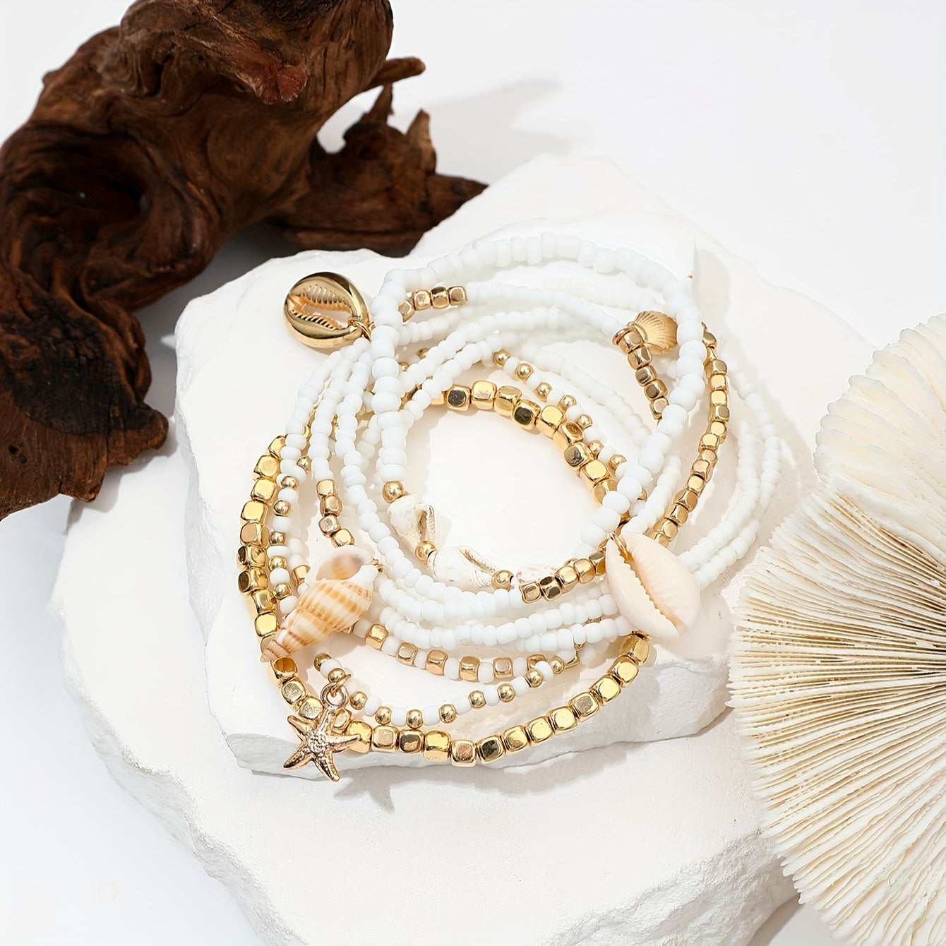B30 - Bohemian Style 8-Piece Anklet Set
