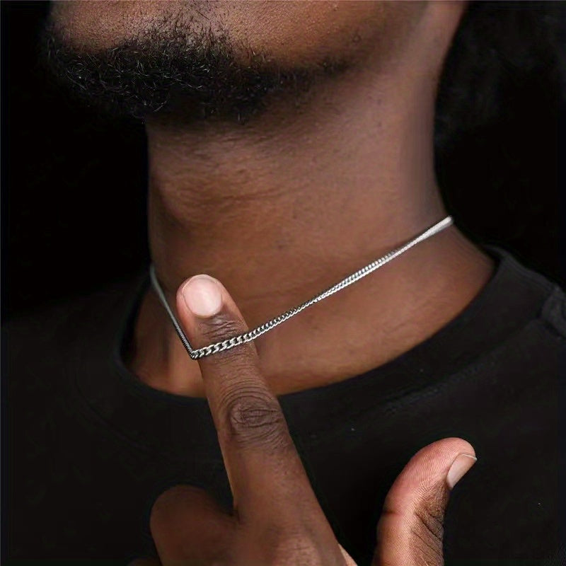 BRAC10 - Collana alla moda semplice al titanio