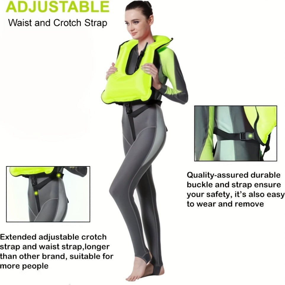 SNOR07 - Giubbotto di salvataggio verde per adulti con fibbia di sicurezza