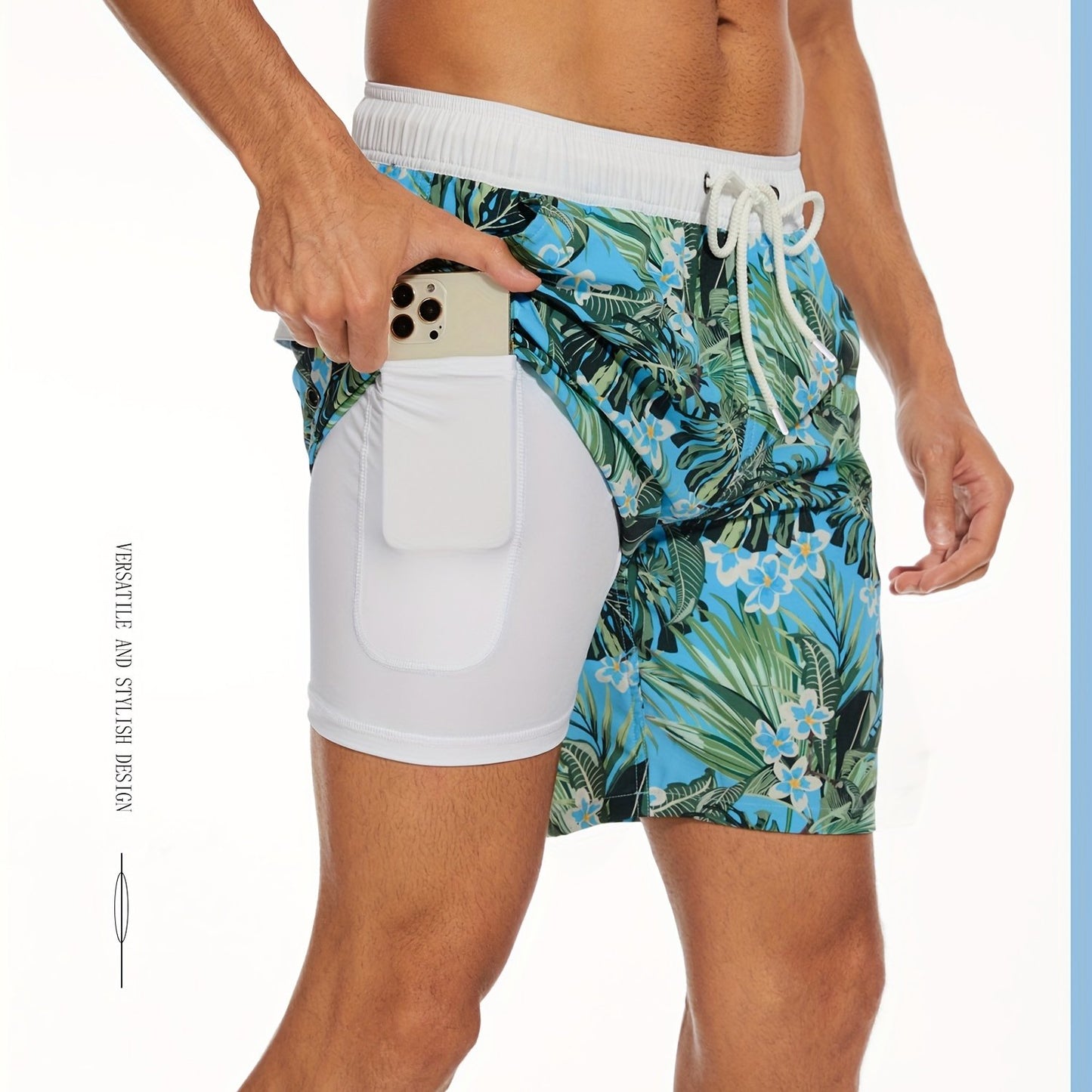 BSMENF19 - Pantaloncini da spiaggia da uomo ad asciugatura rapida