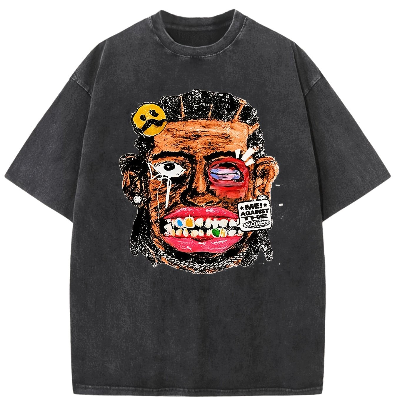 TSHIRT10 - T-shirt da uomo in cotone 100% Harajuku