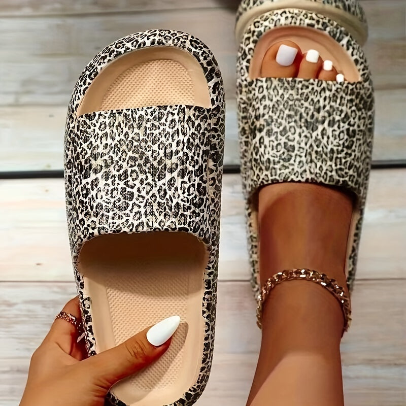 CIAB09 - Ciabatte sportive da donna con motivo leopardato