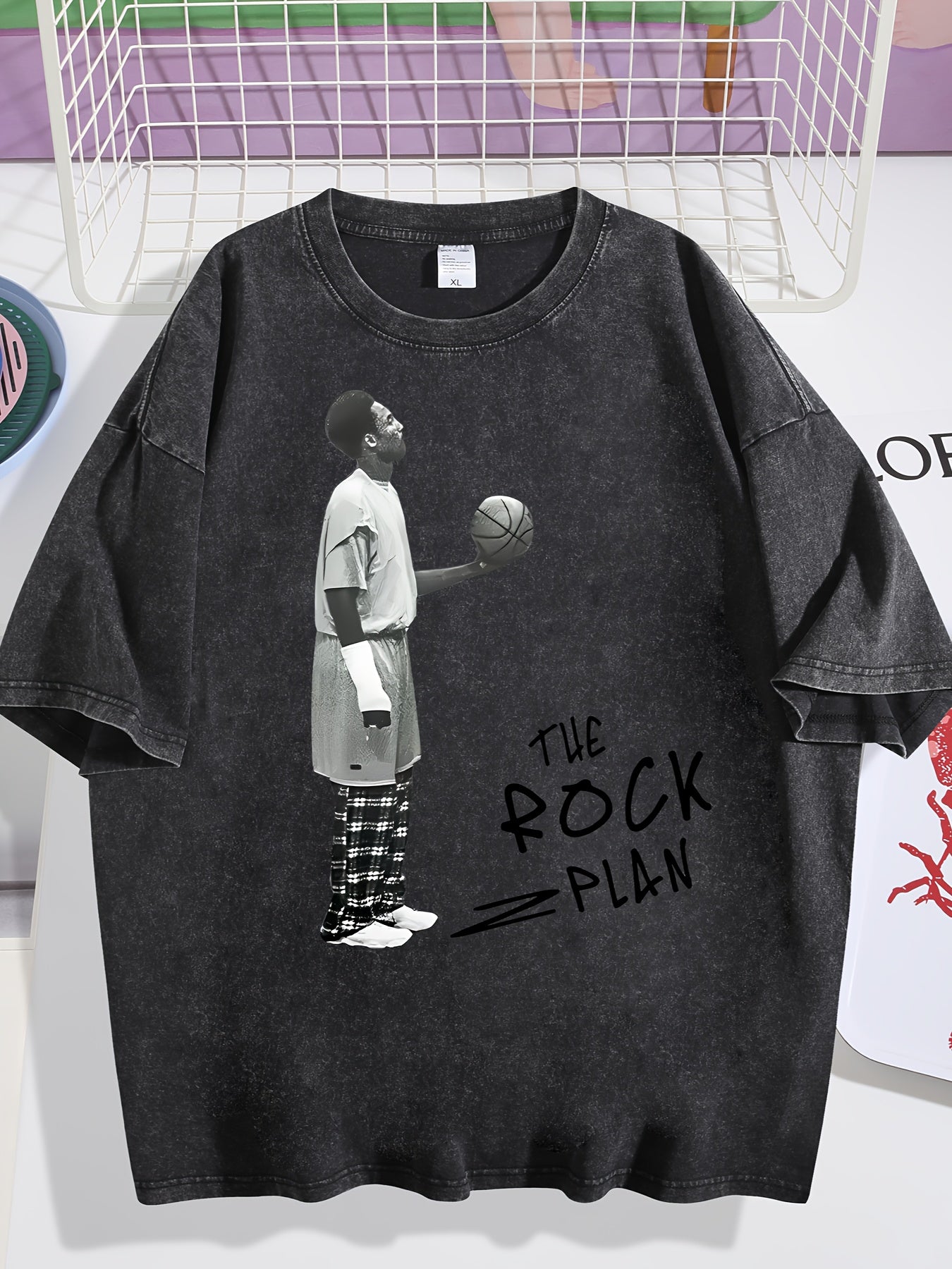 TSHIRT14 - Maglietta con stampa a motivo rock