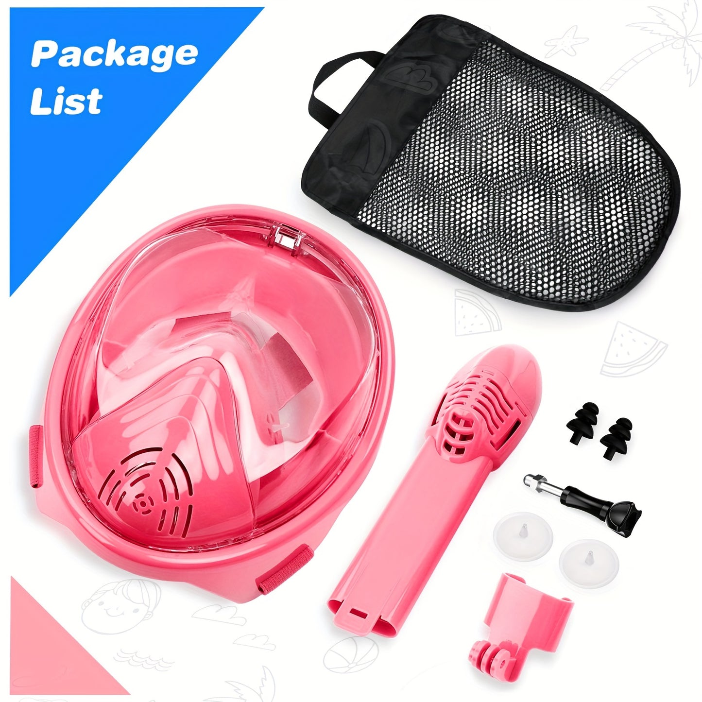 SNOR13 - 2 pezzi Attrezzatura per lo snorkeling per ragazzi