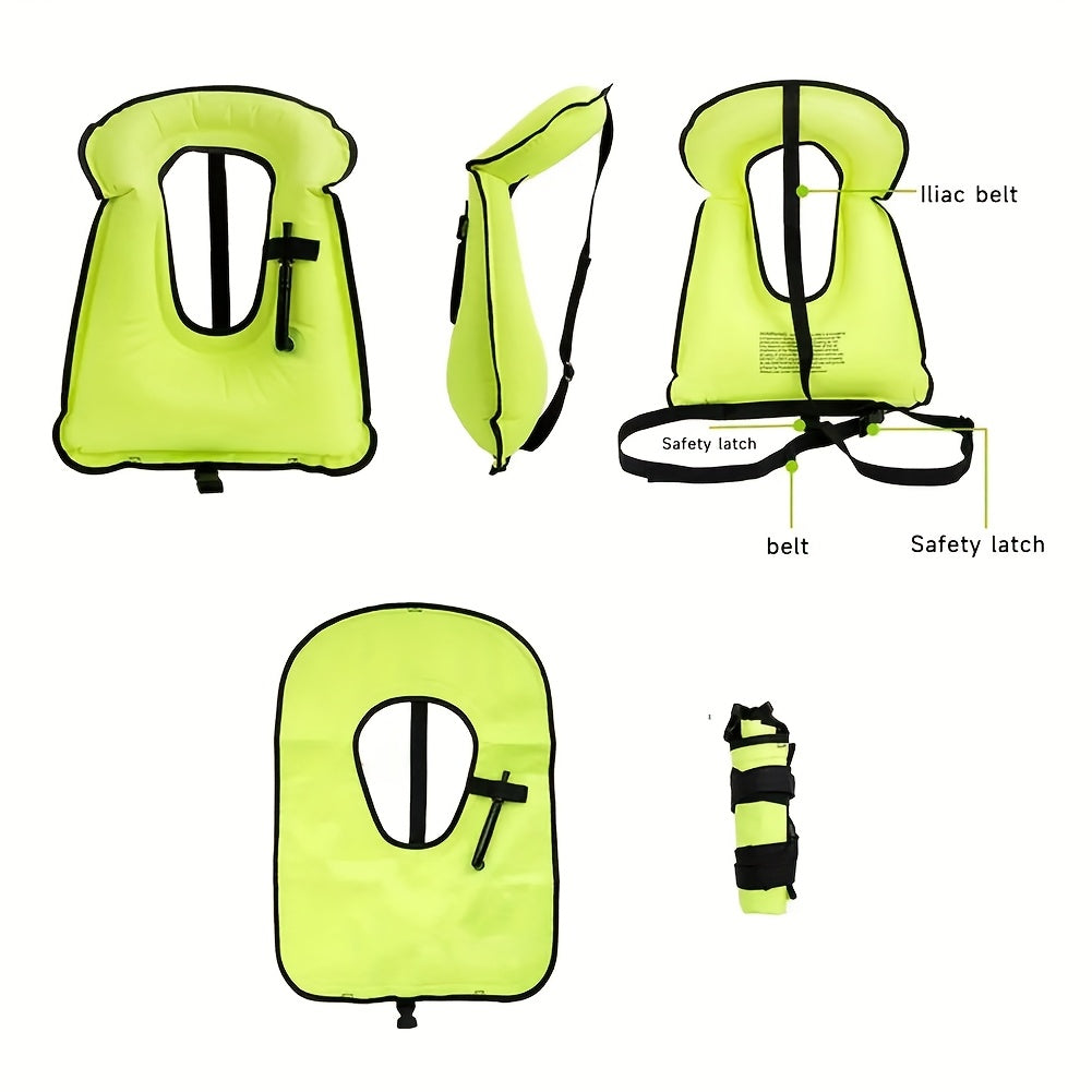 SNOR07 - Giubbotto di salvataggio verde per adulti con fibbia di sicurezza