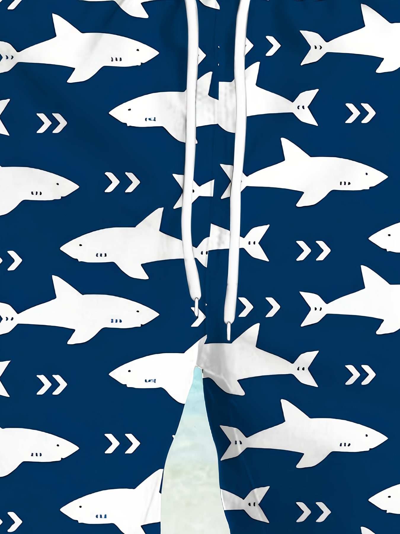 BSMENF13 - Pantaloncini da bagno da uomo con stampa di squalo