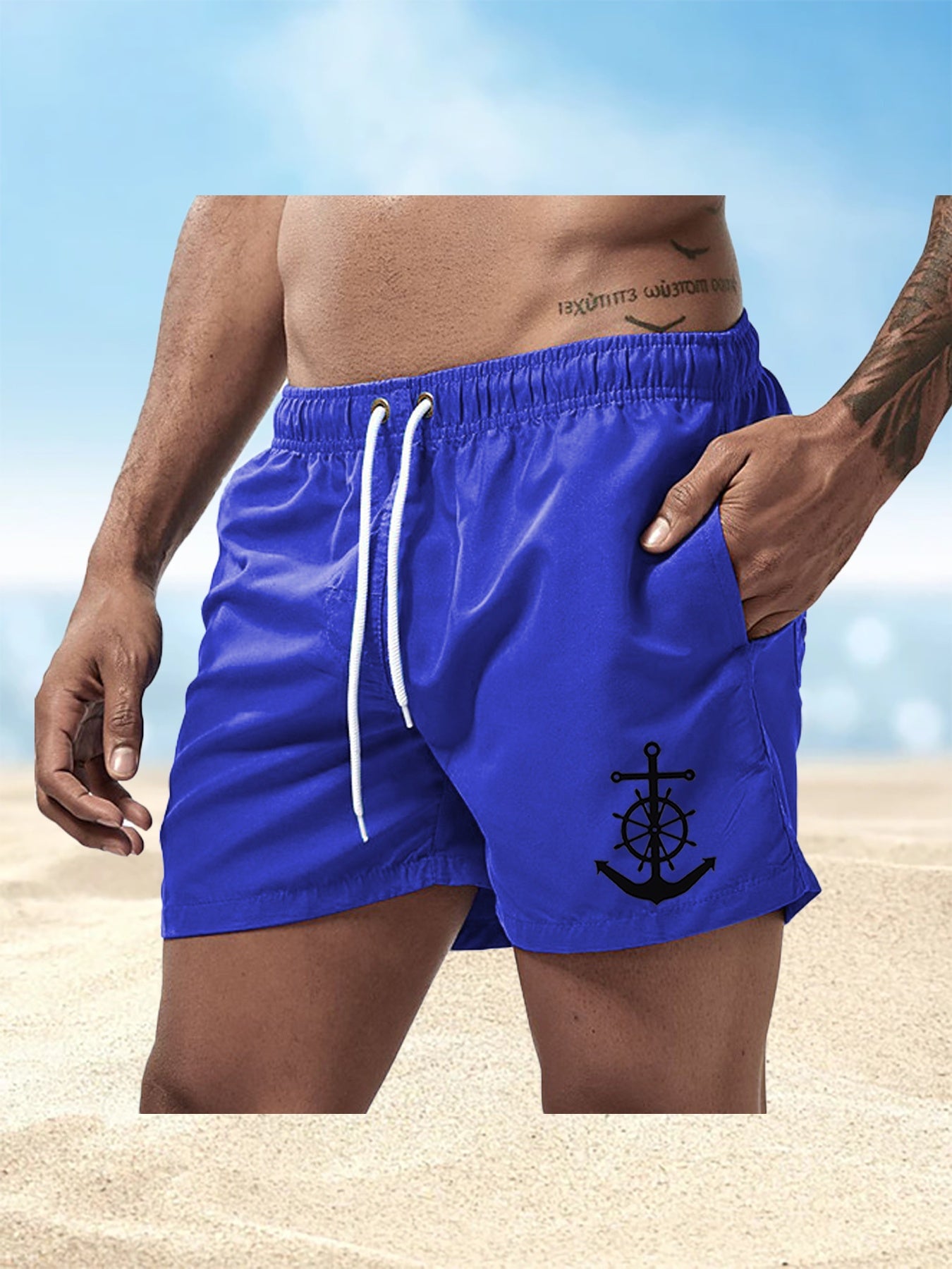 BSMENF10 - Pantaloncini da bagno da uomo ad asciugatura rapida