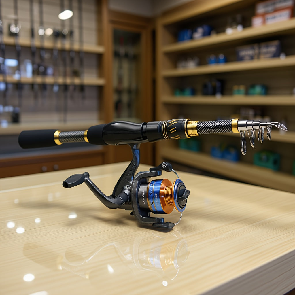 SPORT09 - Canna da spinning in fibra di carbonio e completo da pesca