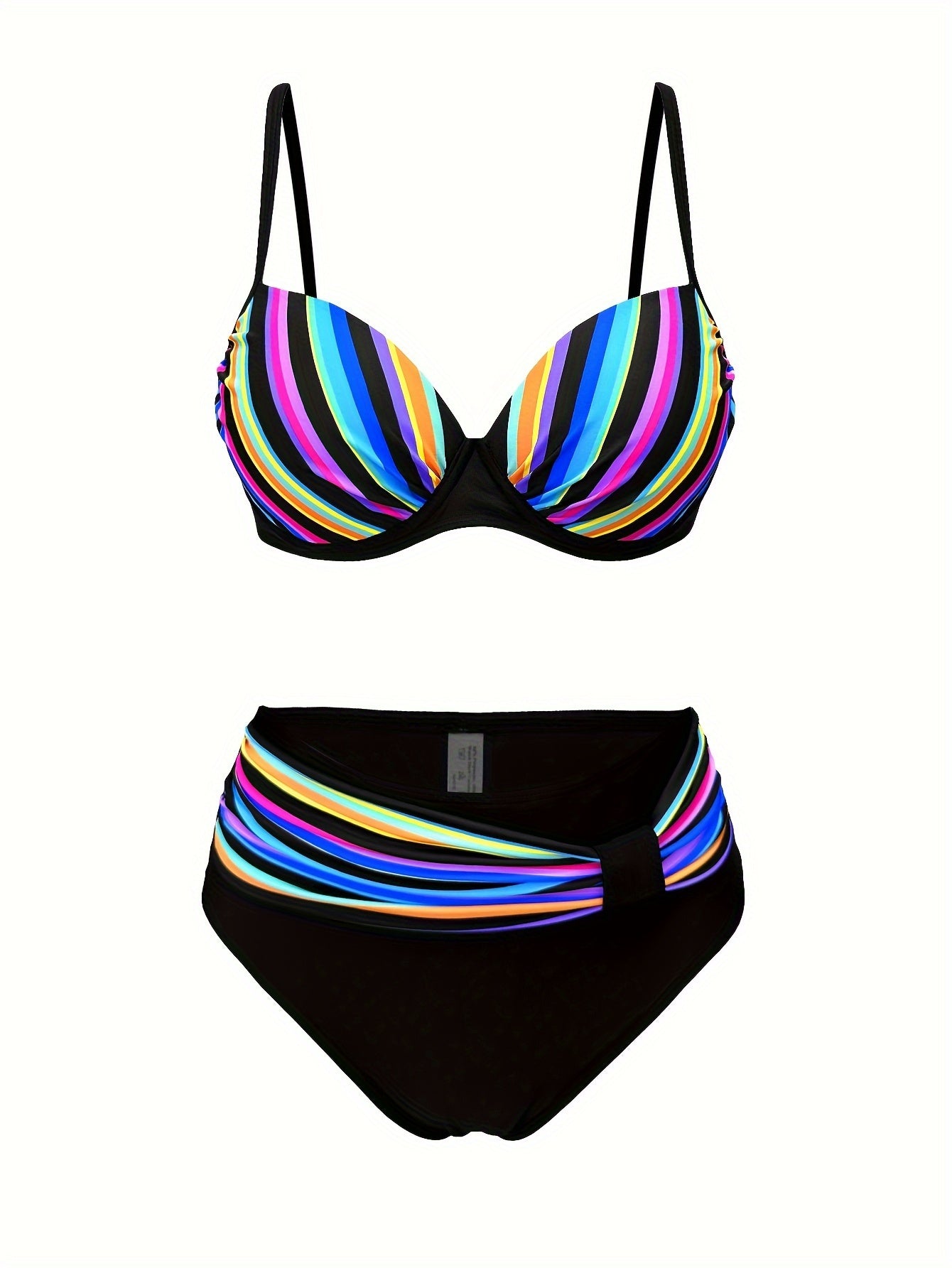 BSGIRL10 - Bikini a righe colorate