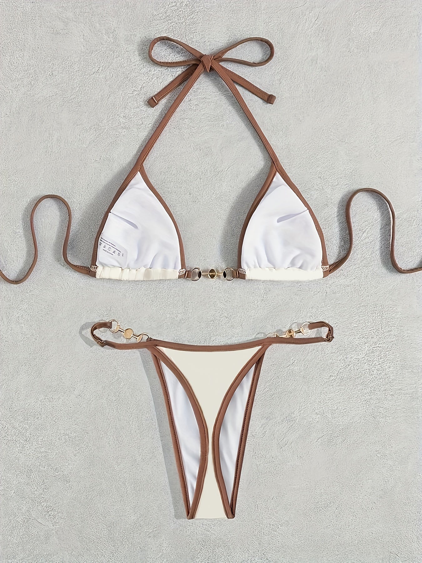BSGIRL15 - Bikini with thong and metallic details