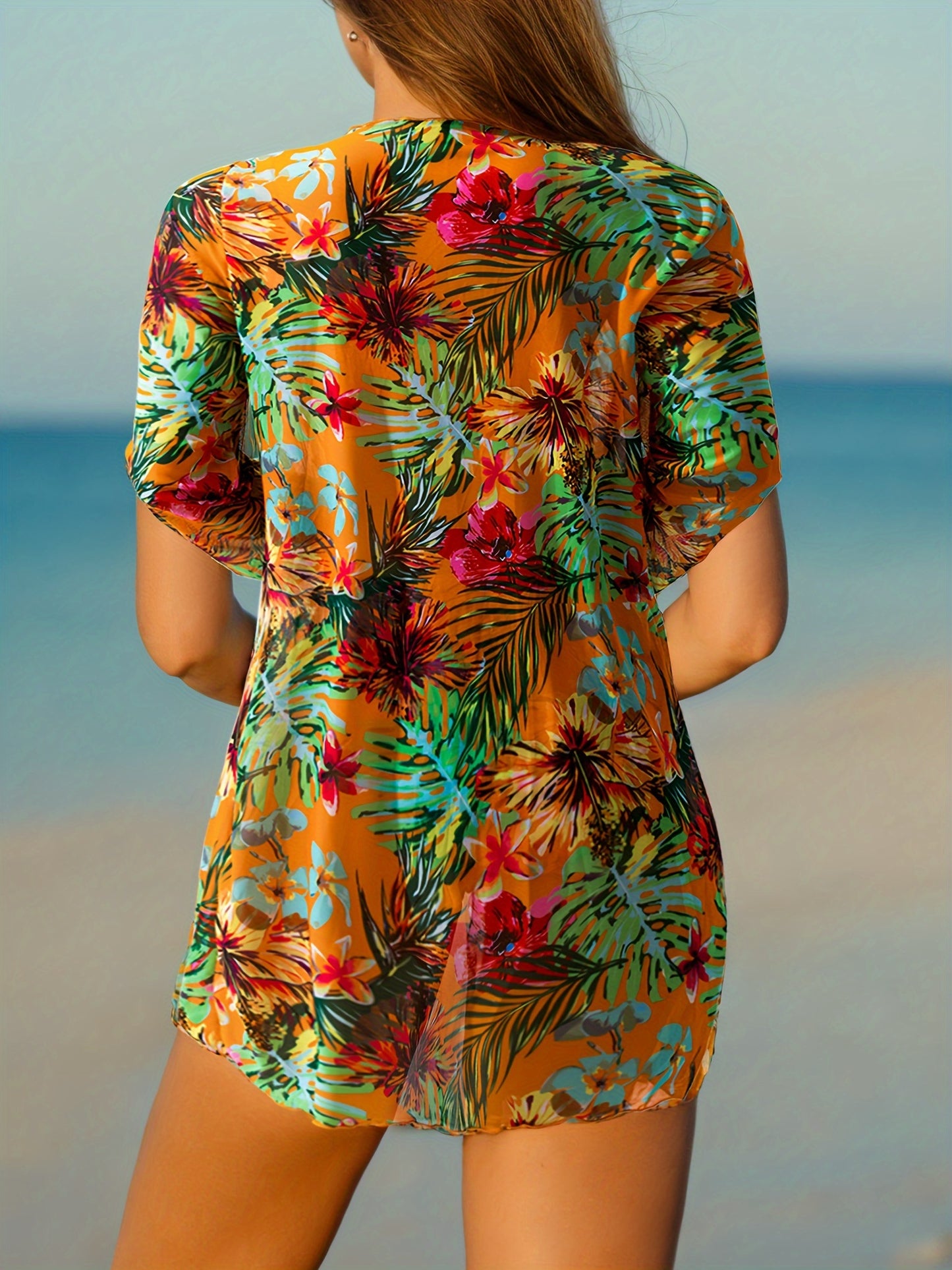 BSGIRL06 - Bikini da donna con stampa tropicale