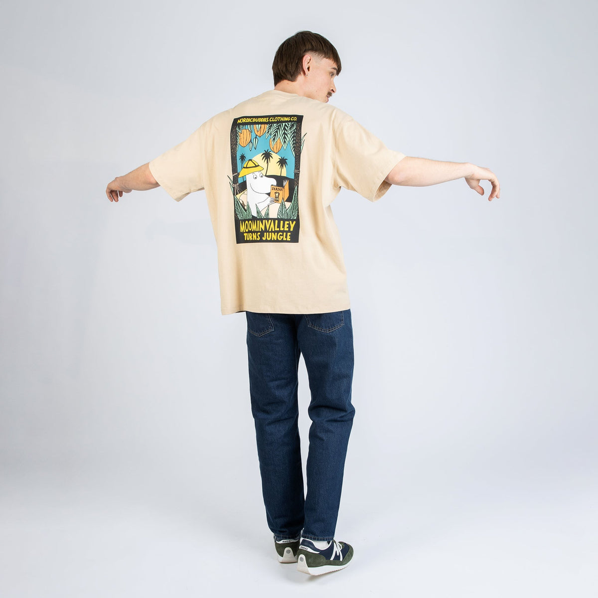 Moomintroll Jungle Heavy Unisex T-shirt - Beige