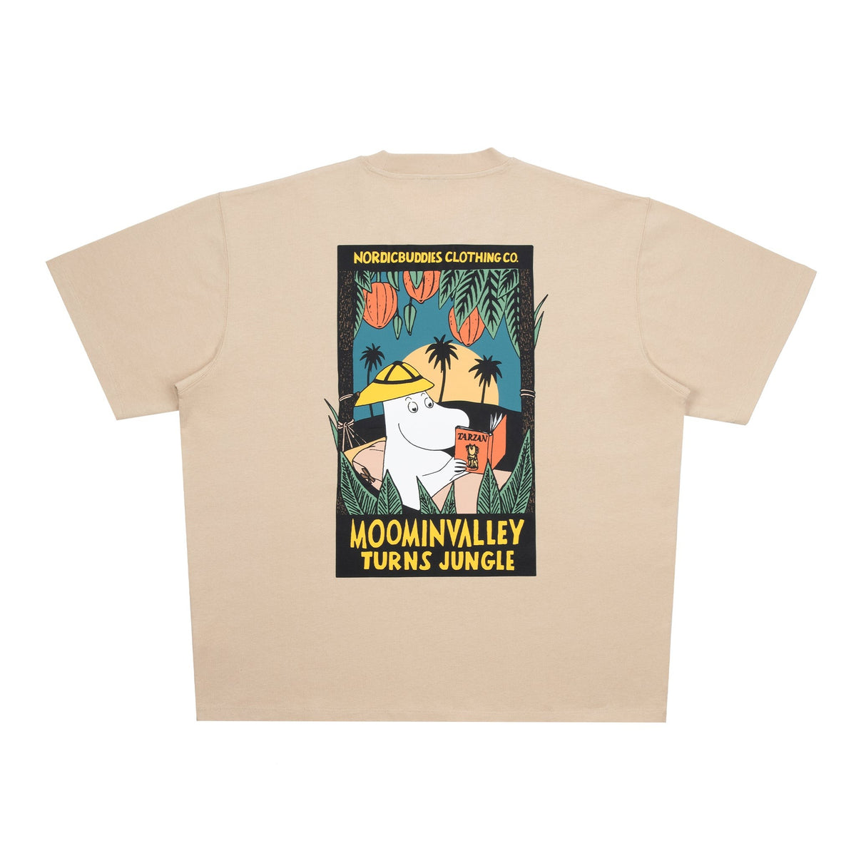 Moomintroll Jungle Heavy Unisex T-shirt - Beige